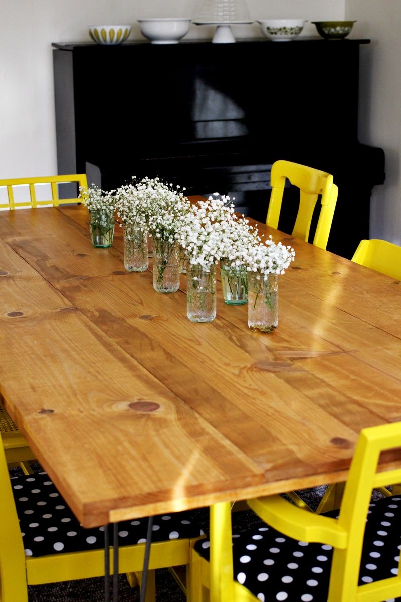 Picture Of diy dining table with trendy hairpin legs  5