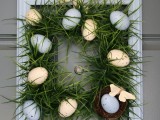 Diy Easter Egg Grass Wreath