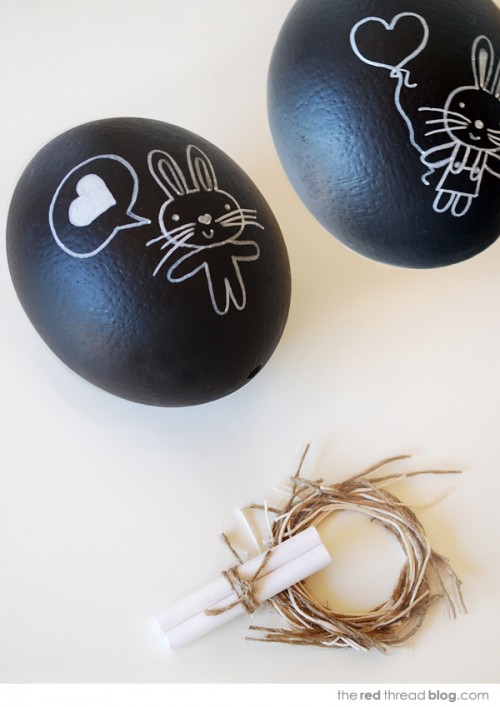 chalkboard eggs (via shelterness)