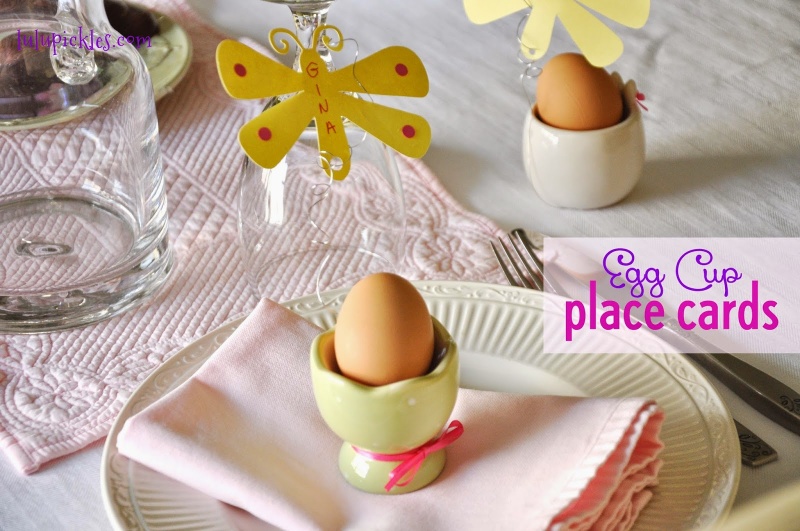 egg cup place cards