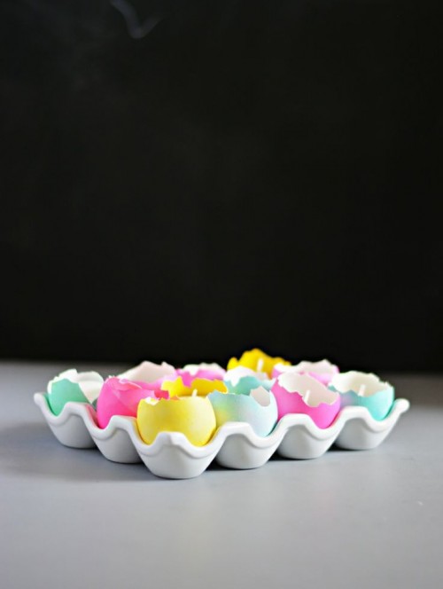 Diy Eggshell Tealight Candle Centerpiece For Easter Decor