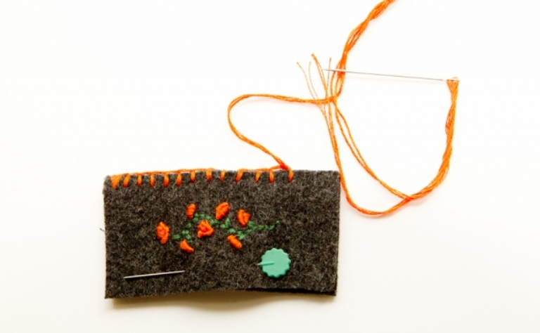 Diy Embroidered Business Card Sleeve