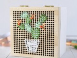cacti embroider box