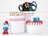 embroidered plastic pen holders