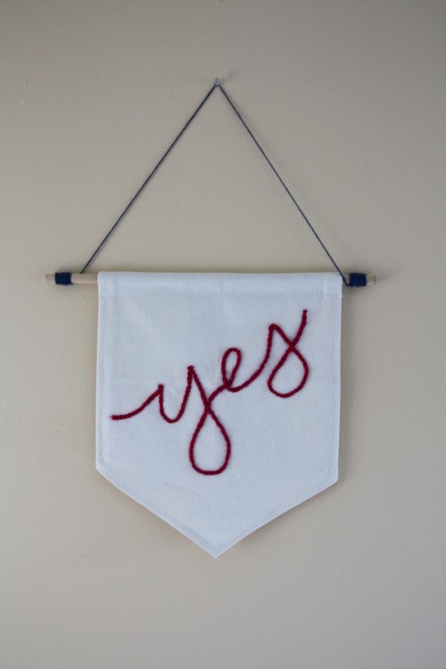 embroidered wall bunting (via redhousewest)