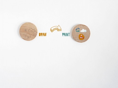 DIY Emotional Magnets Of Wood Circles