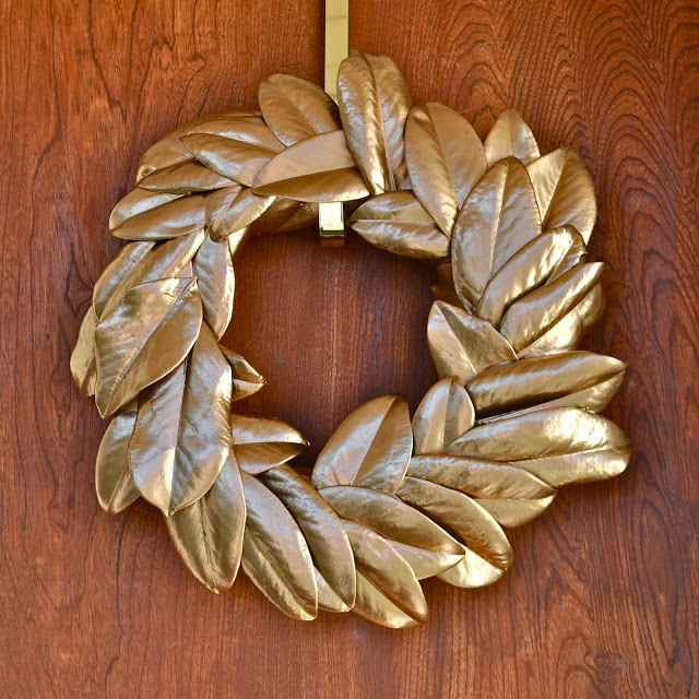 gold magnolia wreath