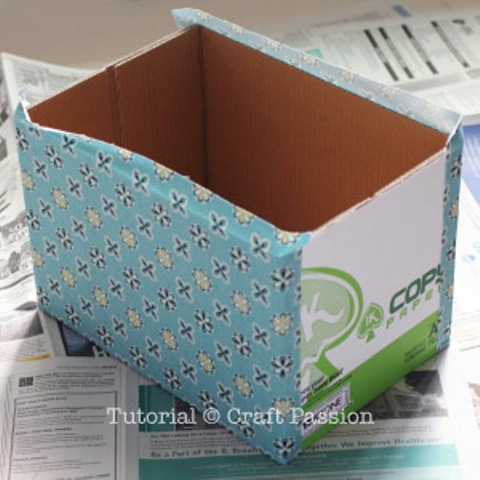 Picture Of diy fabric storage box with a handle  3