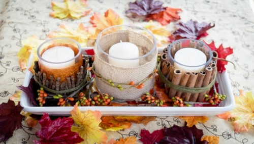 fall candle centerpiece (via albiongould)