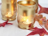 gold lace candleholders