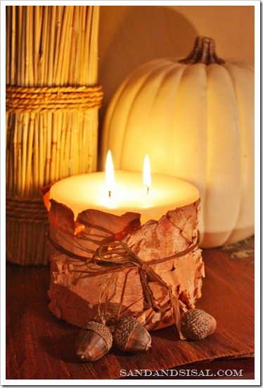 birch bark candles (via sandandsisal)
