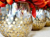 gold dot vases