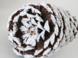 Diy Faux Snowy Pinecones For Winter Decor