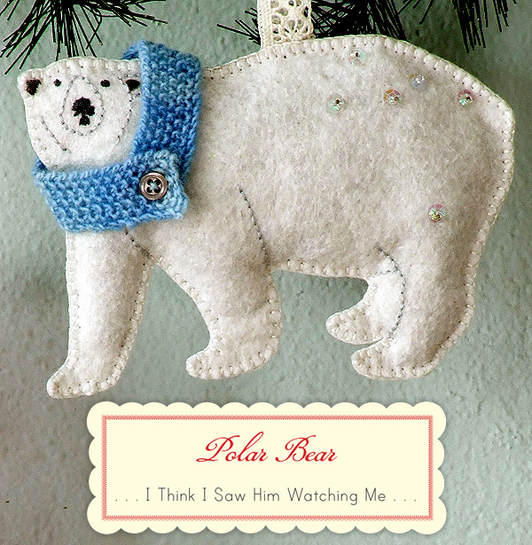 Polar bear ornament