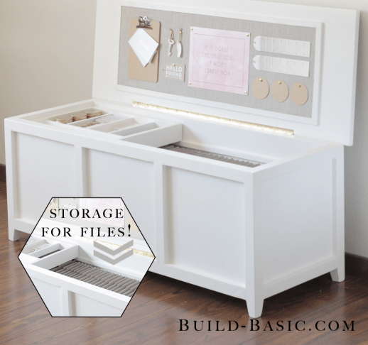 Diy filing chest with a built in bulletin board  1