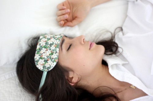 DIY Floral Patterned Sleeping Mask