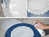 Diy Frosted Glass Doily Mirror