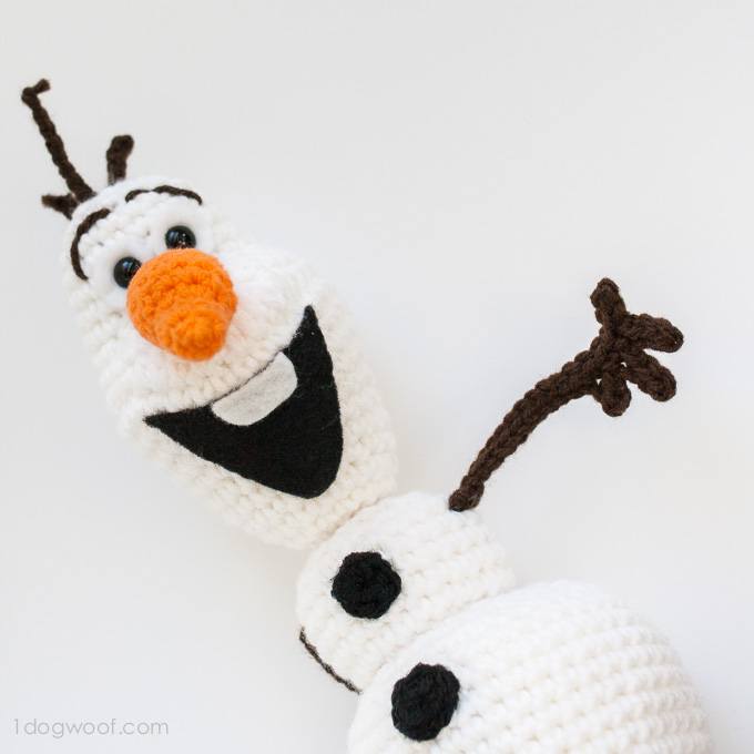 crocheted Olaf from Frozen
