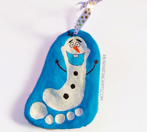 Olaf salt dough ornament (via shelterness)