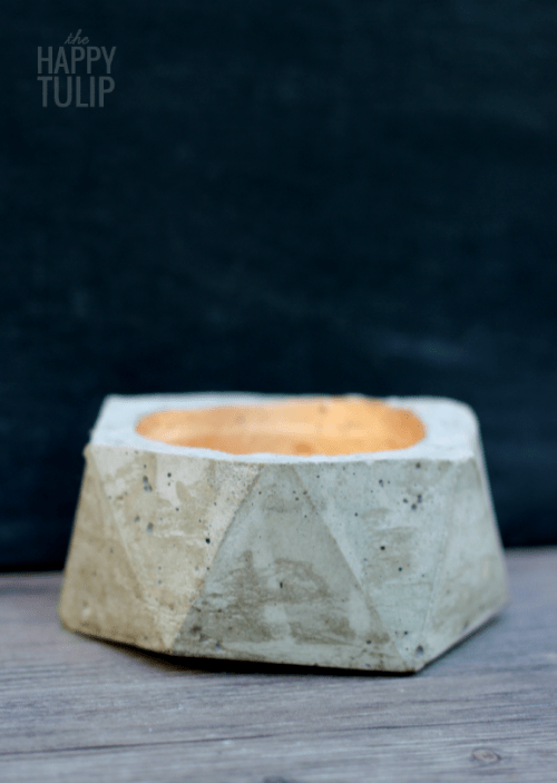 DIY Geometric Concrete Bowls In Two Ways