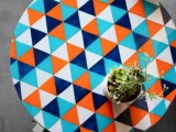 colorful triangle table