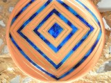hand painted geo bowl