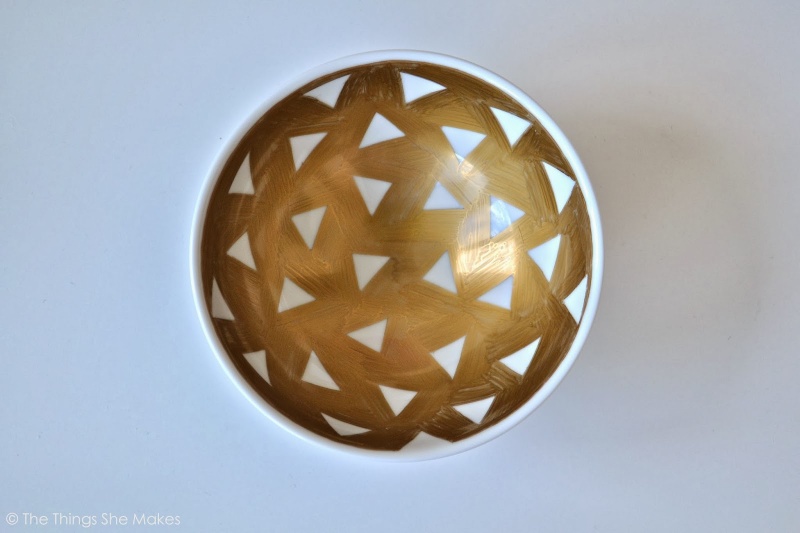 gold sharpie geo bowl