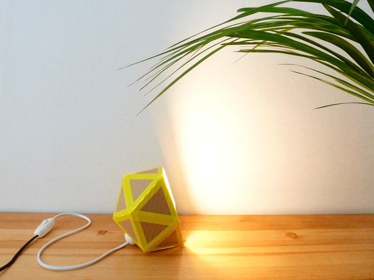 cardboard table lamp (via diy)