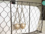 Diy Gilded Ball Drop Earrings
