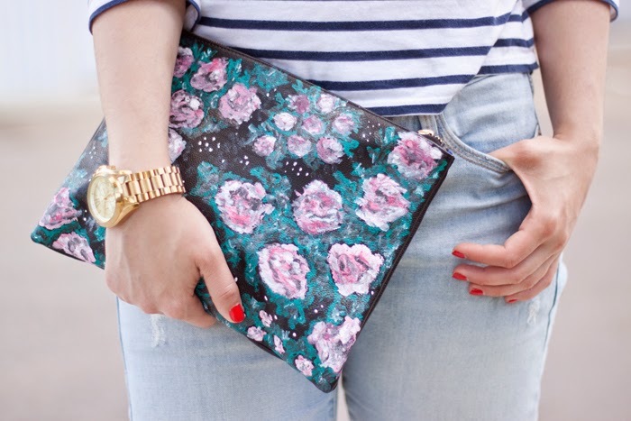 Diy Givenchy Inspired Floral Clutch