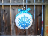 glitter snowflake ball ornament