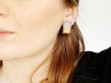Diy Gold Dipped Concrete Earrings
