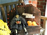 witch pumpkin stand
