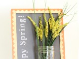Diy Happy Spring Framed Vase