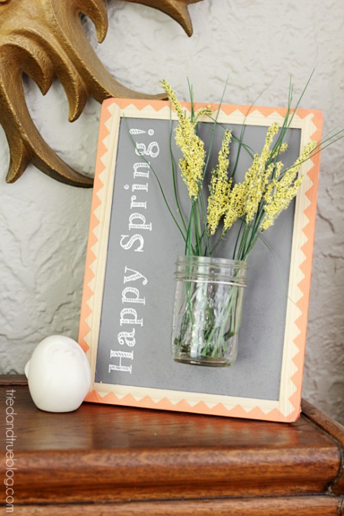 Diy Happy Spring Framed Vase