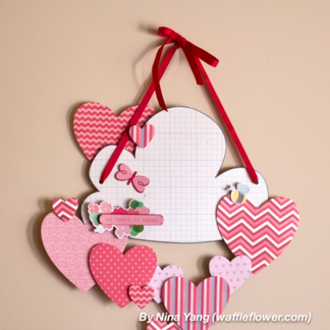DIY Hearts Wall Decoration For Valentine’s Day