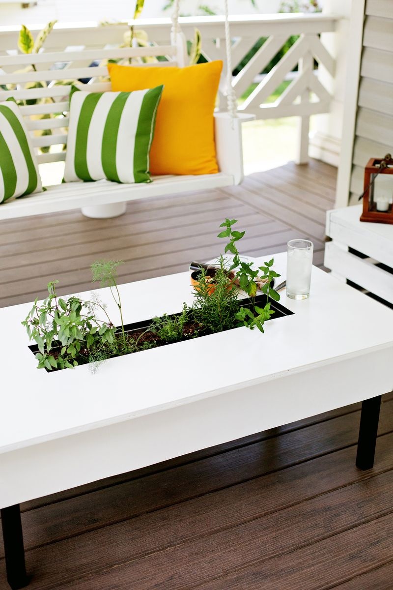 Diy Herb Garden Coffee Table For Outdoors