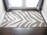 zebra printed rug
