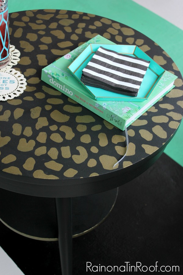 leopard print table (via rainonatinroof)