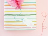 Diy Honeycomb Baloon Gift Toppers