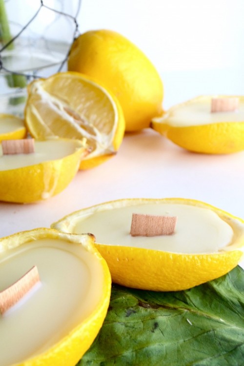 lemon beeswax candles (via twineandtable)