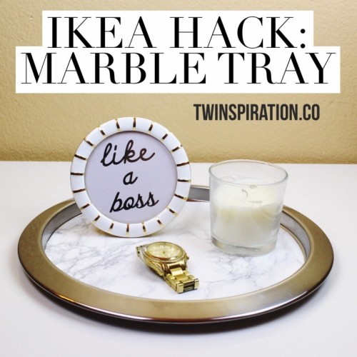 DIY IKEA Hack: Marble Tray From A Candle Dish
