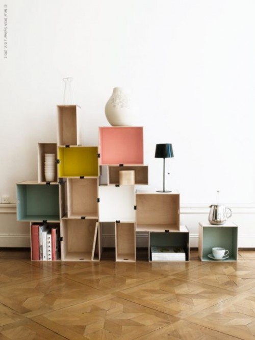DIY Modular Storage System Made Of IKEA Boxes