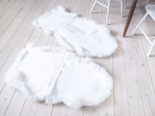 DIY IKEA Sheep Skin Hack Into Chair Covers