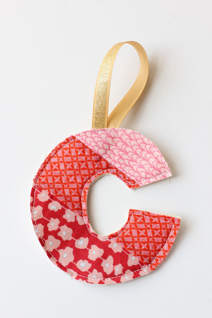 Picture Of diy initial fabric ornament and gift  5