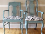 Diy Kitchen Chairs Painting And Reupholstering