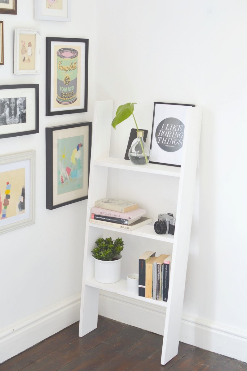 Picture Of diy ladder shelf perfect for small spaces  2