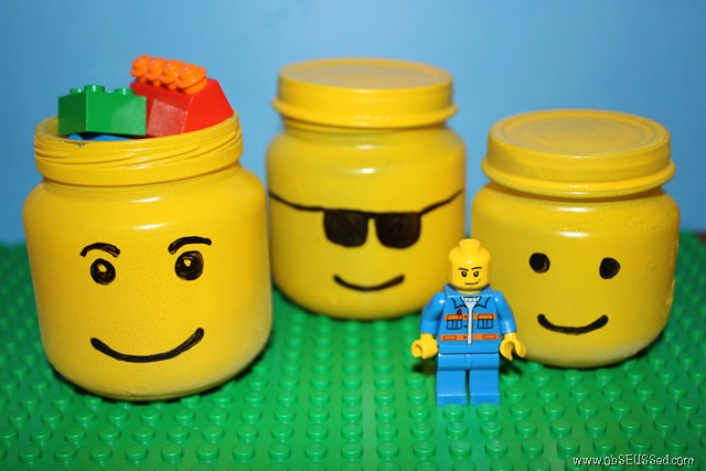 DIY Lego Head Storage Jars (via obseussed)
