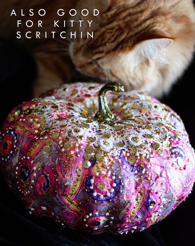 Diy Liberace Pumpkin As A Colorful Fall Decor Piece