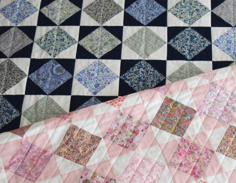 Picture Of diy liberty quilt with square in square pattern  4